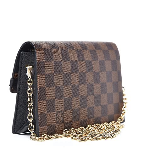 louis vuitton vavin chain wallet|LOUIS VUITTON Damier Ebene Vavin Chain Wallet Black.